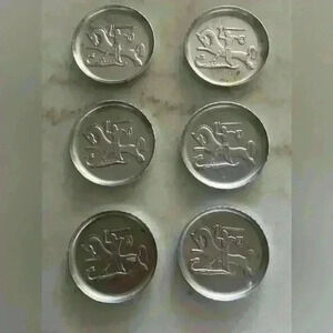 Vintage Reynolds Aluminum Coasters Saint George Slays the Dragon Set of 6